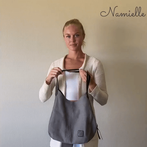 Jolie Multi-Pocket Cotton Canvas Shoulder Bag