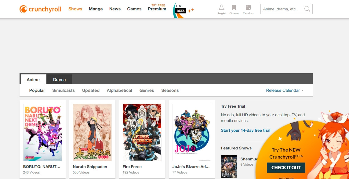 Crunchyroll is a free watch anime online website