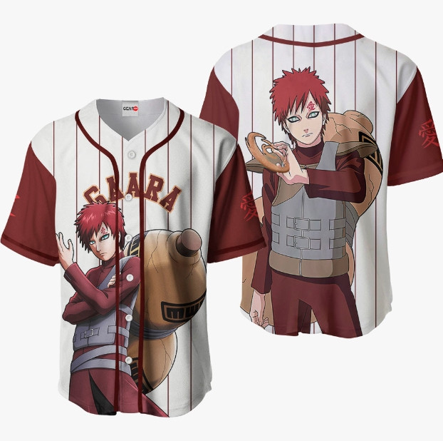 Gaara Jersey Shirt Custom Anime Merch Clothes Sport Style