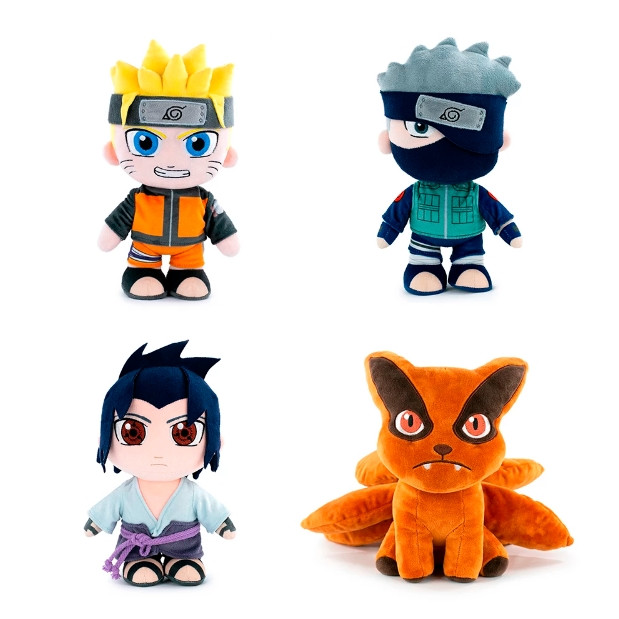 Naruto-Naruto plush doll, Kakashi, Sasuke, Kurama