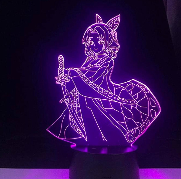 Shinobu Kochou lamp Cool 3D Illusion Night Light Home Room Decor Acrylic LED Light Xmas Gift Lamps