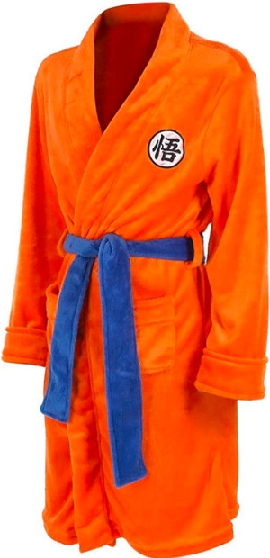 Dragon Ball Z Goku Bath Robe Warm Sleepwear Unisex Cosplay Bathrobe Nightwear Orange