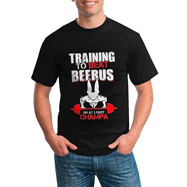 Training to Beat Beerus Or at Least Champa Funny Tee Shirts for Men's