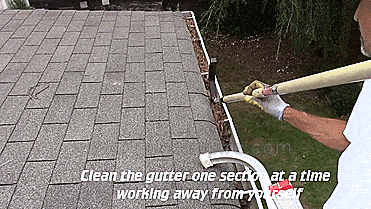 This Ingenious Gutter Cleaning Tool Lets You Work Under Gutter Brackets