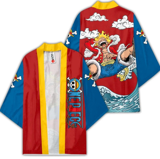 Luffy Gear 5 Kimono Custom One Piece Anime Haori Merch Clothes