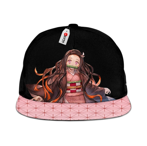 Cute Nezuko Cap Hat Anime Kimetsu Snapback
