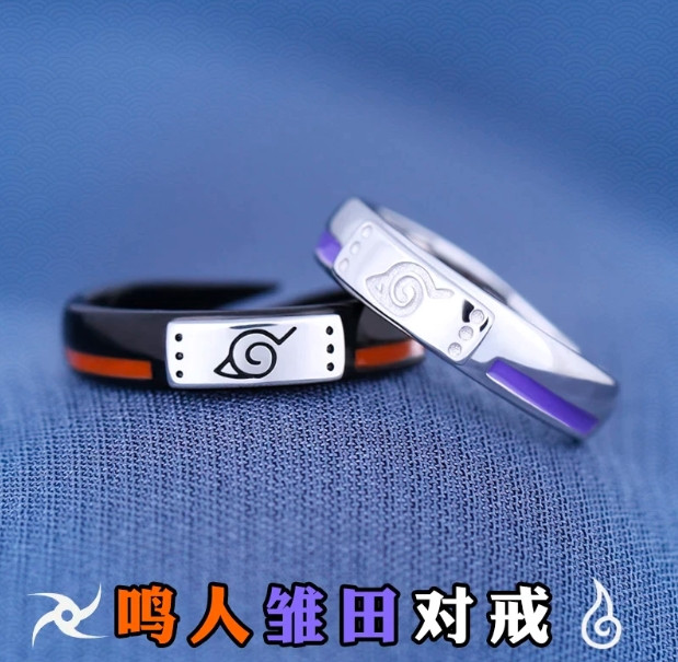 Uzumaki Hinata Couple Rings S925 Ring for Men Women Adjustable Fashion Jewelry Cos Christmas Gift
