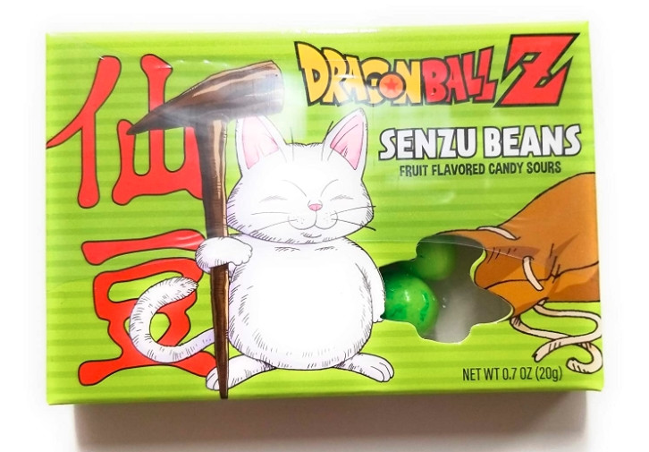 Dragonball Z Senzu Beans Candy Fruit Flavored DBZ Candy Sours (2 pack) with 2 Gosu Toys Stickers