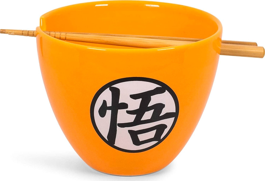 Dragon Ball Z 4-Star Ball Ceramic Noodle Bowl & Chopsticks Set
