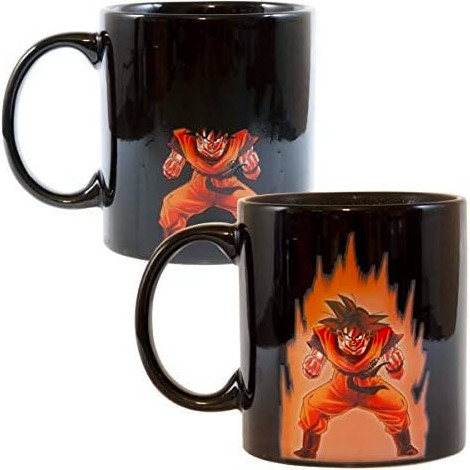 Dragon Ball Z Custom Goku Symbol Heat reactive Mug |Black Ceramic