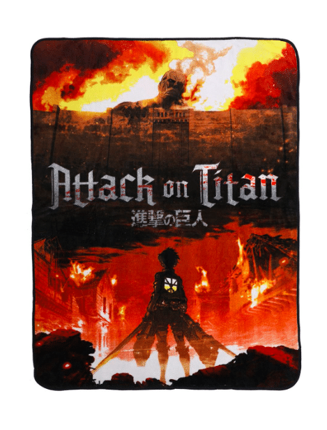 Attack On Titan Key Art Plush Throw Blanket