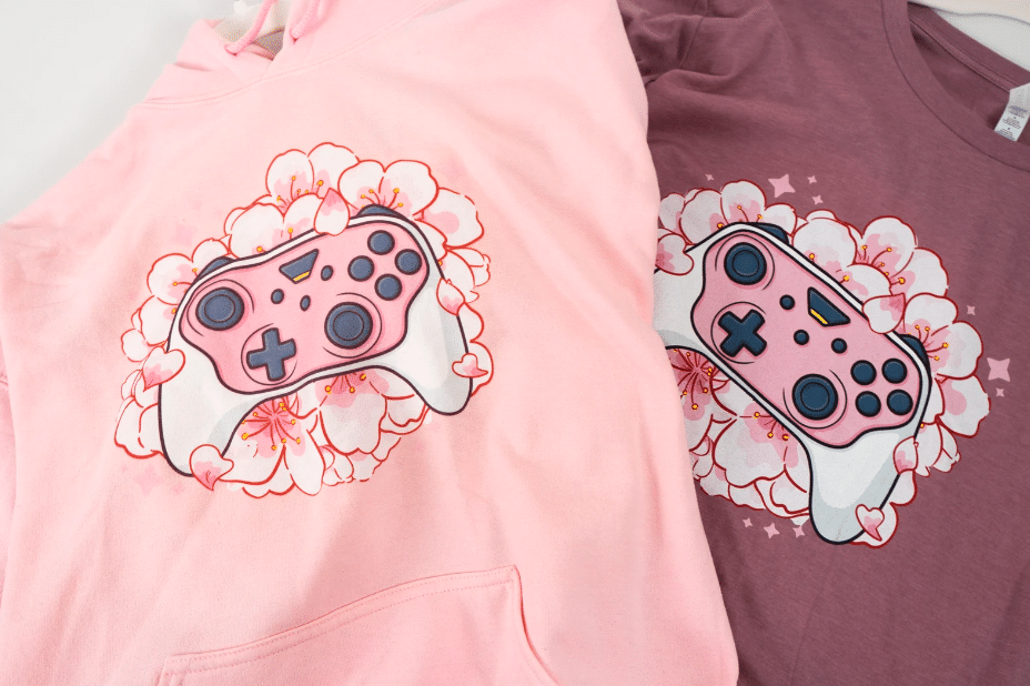 Japanese Cherry Blossom Kawaii Sweatshirt for Console and PC Gamers, Girl Gamers and Magical Girls