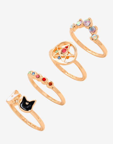 Sailor Moon Stackable Ring Set