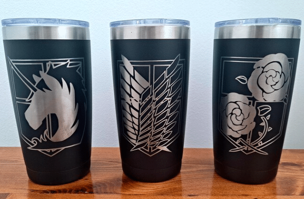 Anime AOT Engraved Coffee Tumblers