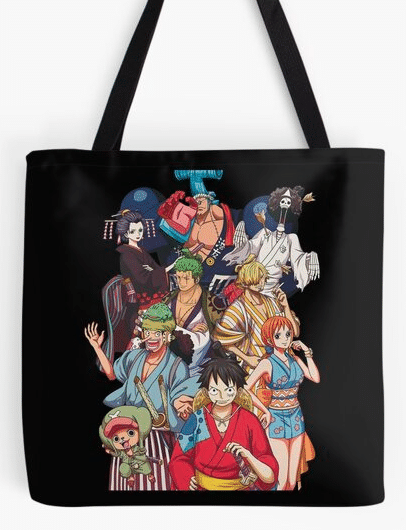 Straw hat crew. Land of Wano gear Tote Bag