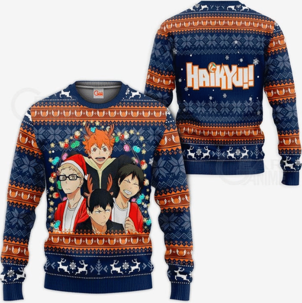 Haikyuu Ugly Christmas Sweater Haikyuu Anime Xmas Gift