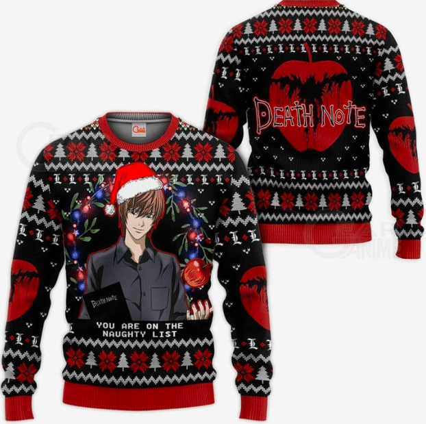 Light Yagami Ugly Christmas Sweater Death