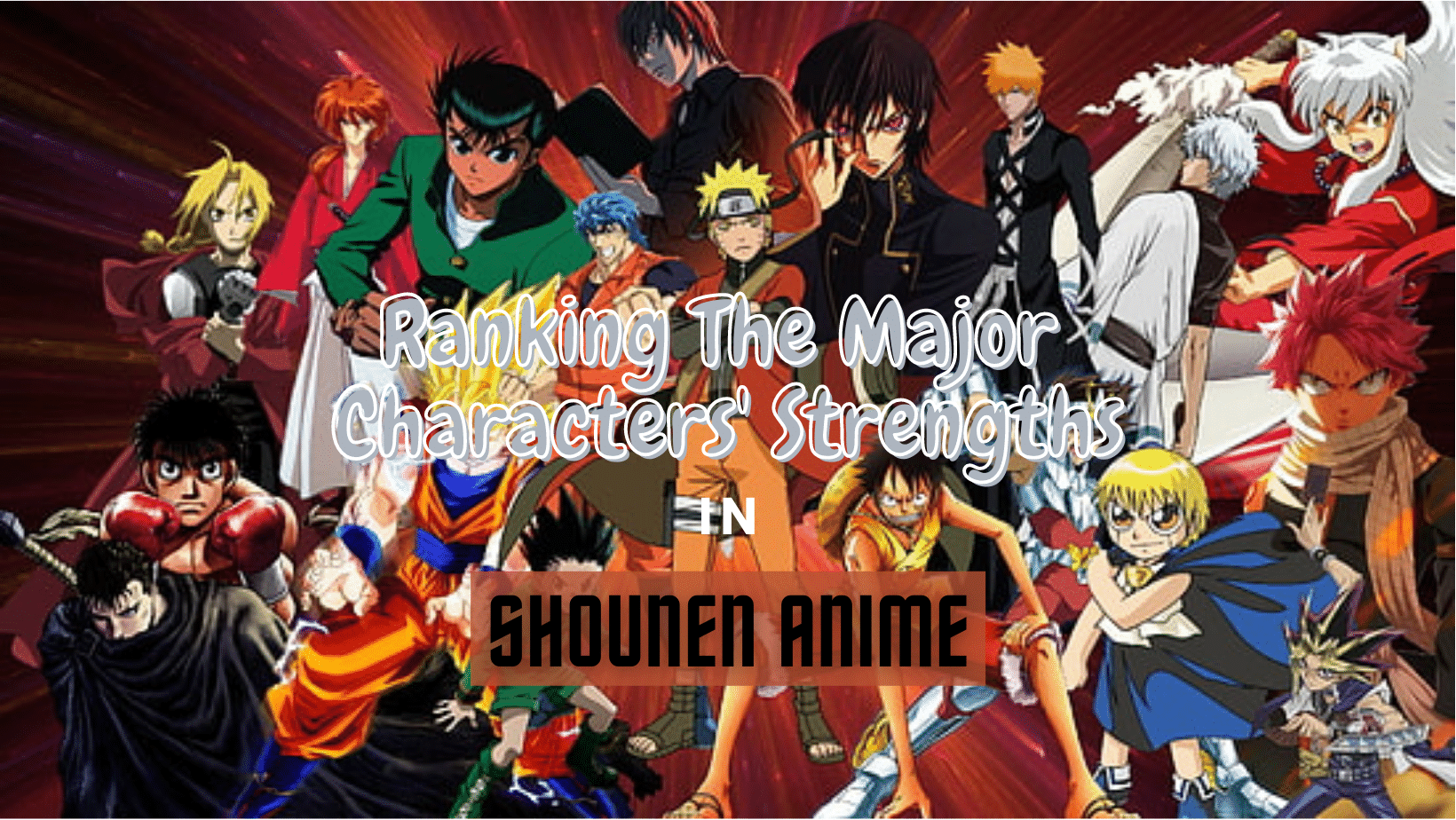 Ranking The Major Characters' Strengths In Shounen Anime - LittleOwh