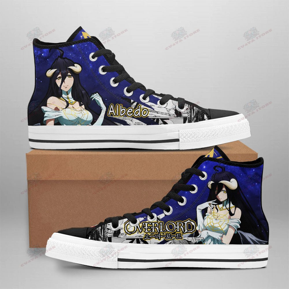 ALBEDO HIGH TOP SHOES CUSTOM OVERLORD ANIME SNEAKERS