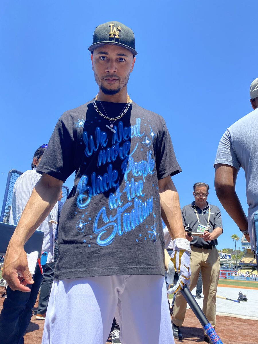 Dodgers' Mookie Betts dons 'We Need more Black People at the