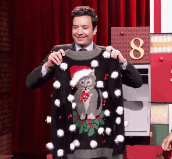 The Tonight Show Starring Jimmy Fallon • the tonight show: 12 days of  christmas sweaters... | Christmas sweaters, Sweaters, Jimmy fallon christmas